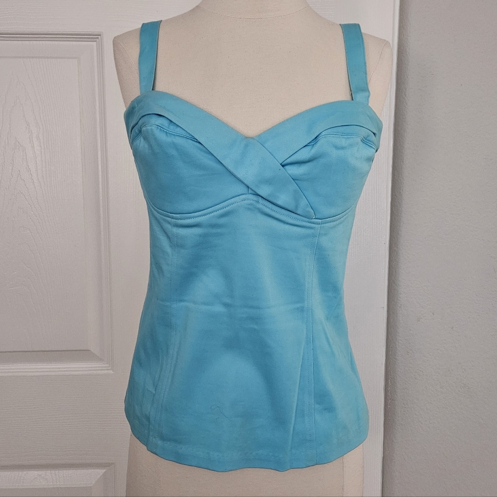 Pinup Girl Clothing Deadly Dames Vamp Top in Blue